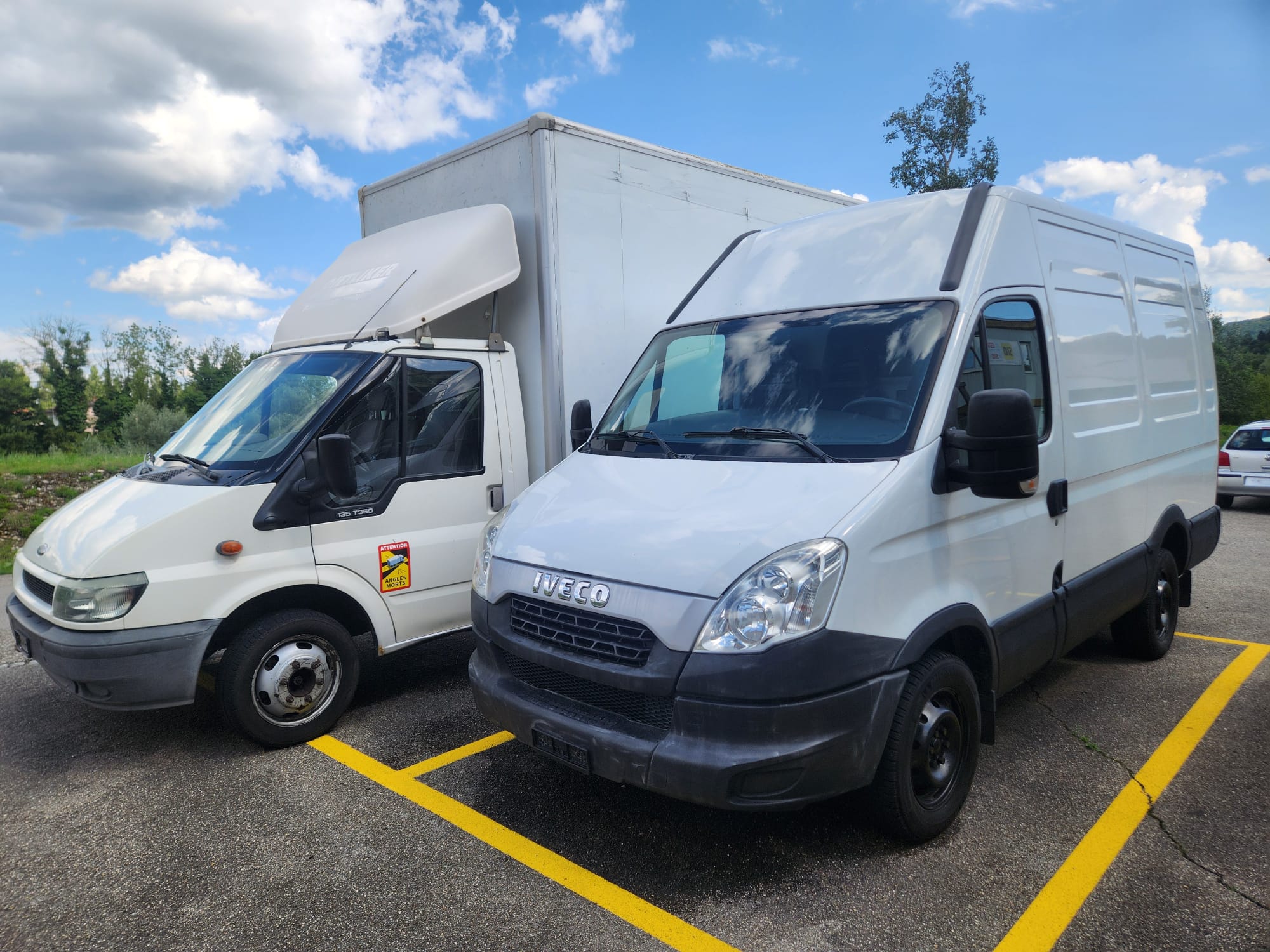 Cargo van ready for rental in Switzerland